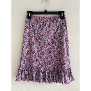 Luna Chix Y2K Floral Knee Length Flare Skirt Sz. Small Fairy Boho Romantic